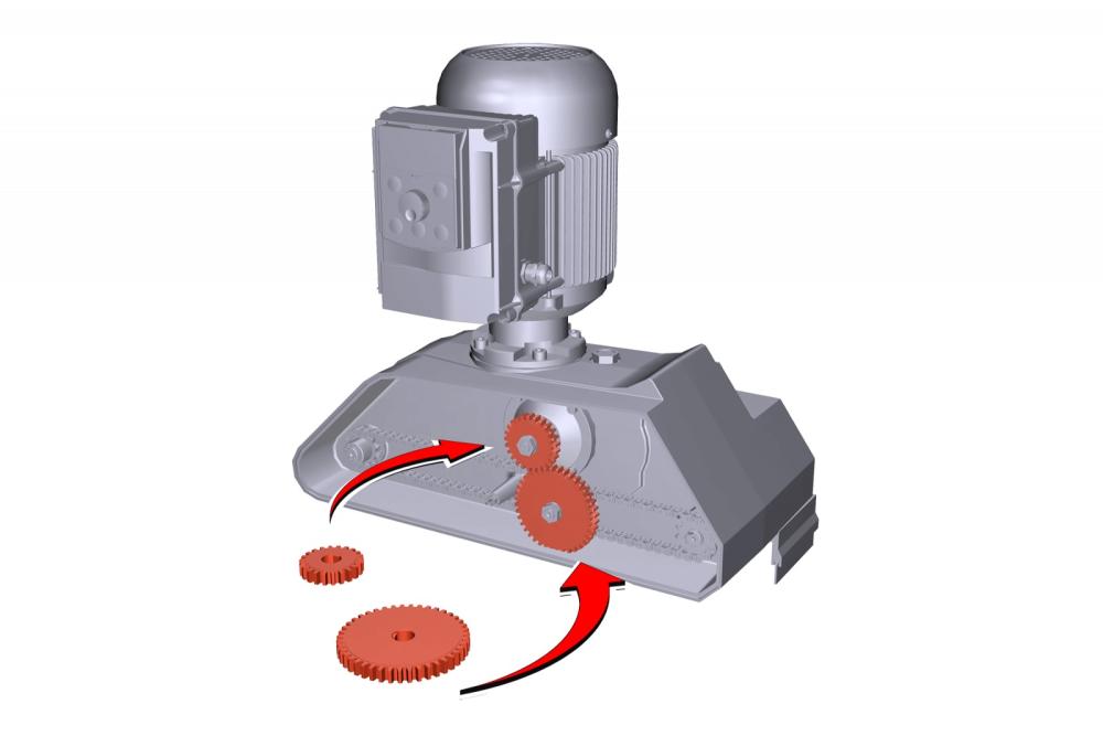 Forøg fremtrækkets hastighed fra 0,5-25 m/min til 1,4 - 33 m/min