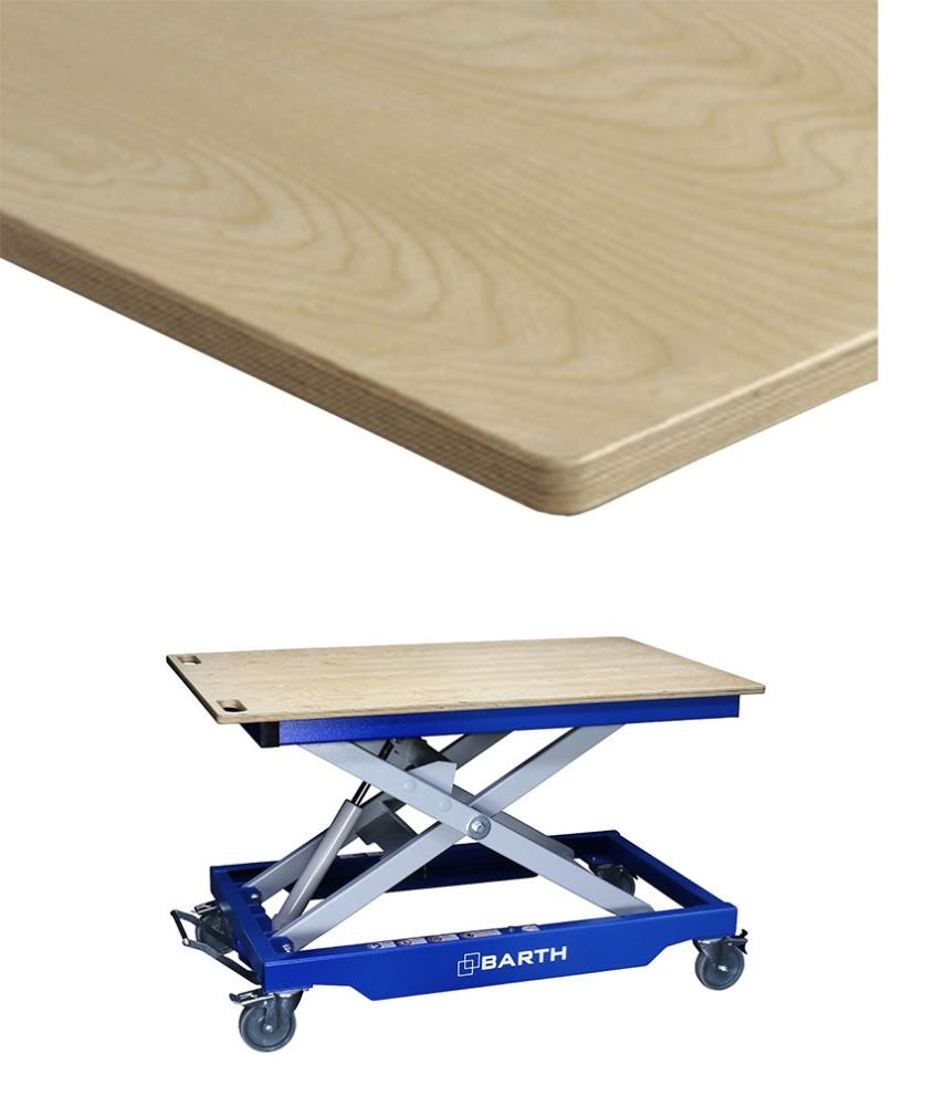 Topplate i bjørk kryssfiner med 2 håndtak 1245x740x24 mm